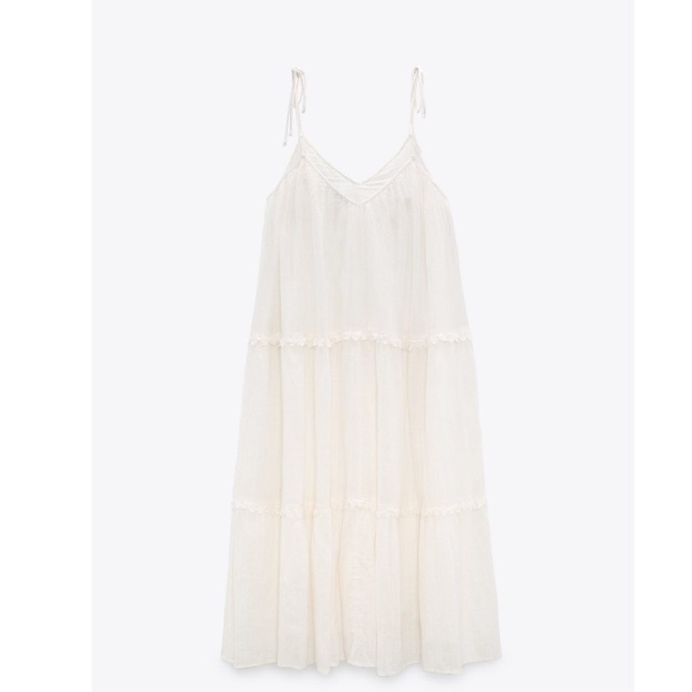 ZARA MIDI DRESS WITH RUFFLES - Picture 5 of 5
